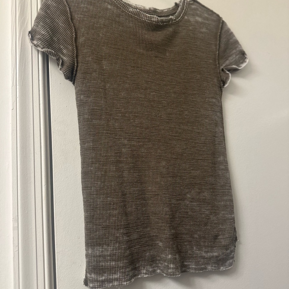 Free People "We The Free" Distressed Thermal Tee - Picture 3 of 6